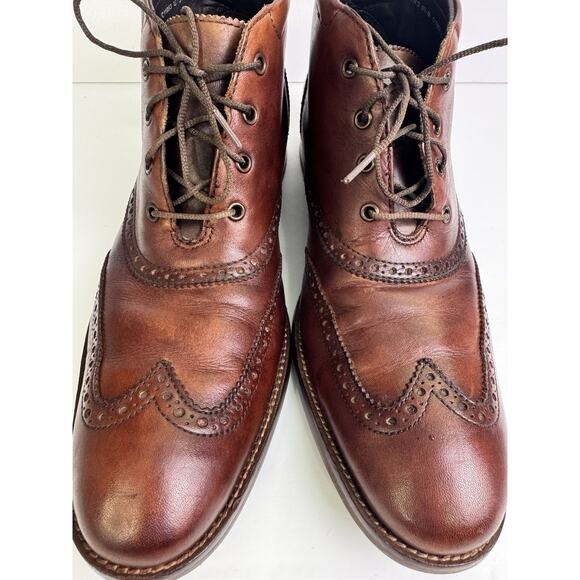 Cole Haan Liam Chukka II Wingtip Leather Ankle Boots Brown Men’s 9.5 C11053 main image 5